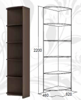 стеллаж угловой серии Мираж дуб млечный