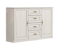 комод Габриэлла 06.65 (вудлайн кремовый/сандал светлый/профиль Аруша венге с патиной/латунь)