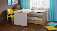 кровать трансформер Буратино-3 (дуб сонома/белый/ДВПО белый)