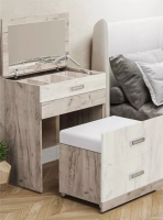 стол туалетный 3 дуб крафт серый/дуб крафт белый