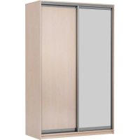 шкаф-купе Мираж-10.1 дуб млечный/дуб млечный (1 зеркало)