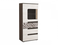 шкаф многоцелевой низкий левый Александра-26 анкор темный/анкор светлый