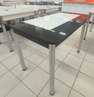стол техно КСТ-002 хром ноги (черный)