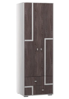 шкаф 2-створчатый для белья Омега-16 анкор светлый/анкор темный
