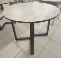 стол зиг-заг круглый (мрамор беж)
