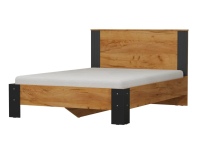 кровать двуспальная Ольга-2 (1400*2000мм, дуб золотистый/антрацит)