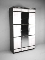 шкаф 3-створчатый Ольга-13 для белья и одежды анкор темный/анкор светлый