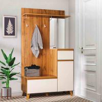 шкаф для прихожей с зеркалом 53.11 Авалон (дуб вотан / белый / ДВПО белый)