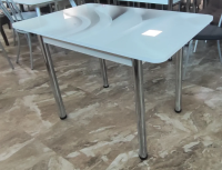 стол прямоугольный (стекло + фотопечать) хром ноги (АБ-06) 2 пакета
