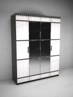 шкаф 4-створчатый Ольга-13 для белья и одежды анкор темный/анкор светлый