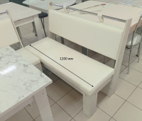 скамья мягкая 1200 дуб крафт белый