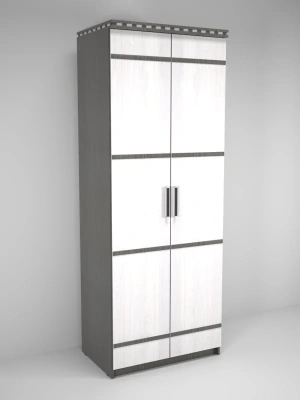 шкаф 2-створчатый Ольга-13 для белья и одежды анкор темный/анкор светлый