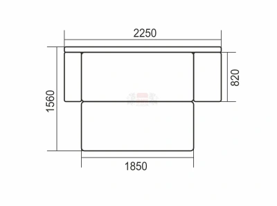 тахта Натали-6.1 правая (серый)