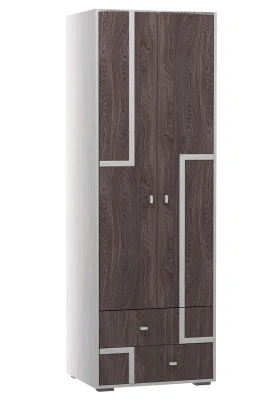 шкаф 2-створчатый для одежды Омега-16 анкор светлый/анкор темный