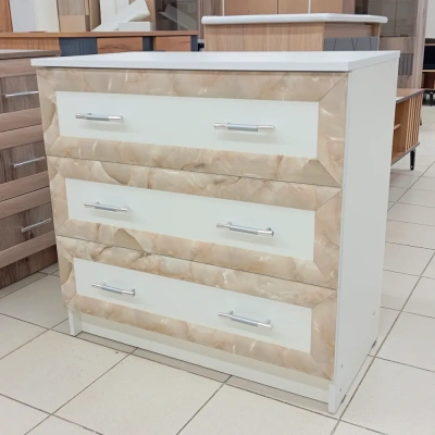 комод 3 ящика ЛДСП рамка (белый)