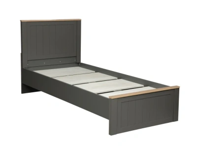 Кровать одинарная 37.22 Прованс ш900 с настилом (диамант серый/дуб каньон)