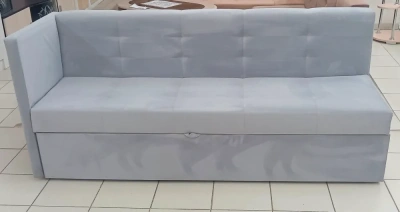 диван кухонный №2 серый (левый)