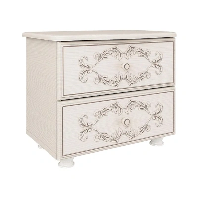 тумба прикроватная Каролина (ПАТИНА) (вудлайн кремовый/сандал светлый)