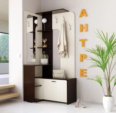 вешалка Антре (с зеркалом, венге/дуб линдберг)