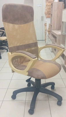 кресло офисное Элегант L2 нубук кор./сетка беж., пиастра, пятилучие Директор