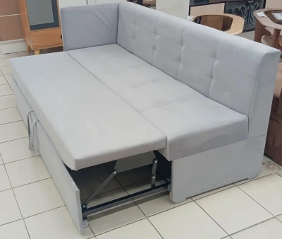 диван кухонный №2 серый (левый)