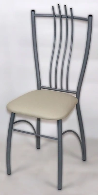 стул металлический СМ-1 (серебро/бежевый)