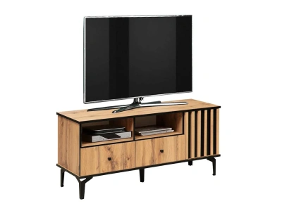 тумба под телевизор 51.06 Либерти опора металл h=150мм (дуб вотан/черный)