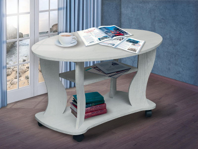 стол журнальный Сатурн-М05 (бетон пайн белый)