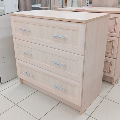 комод 3 ящика ЛДСП рамка (дуб млечный)