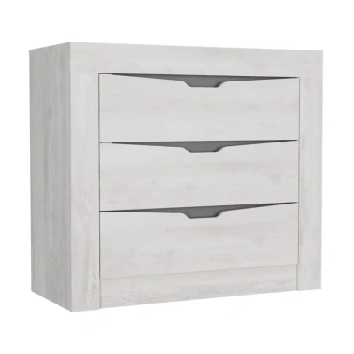 комод Ольга-5 бетон пайн светлый/бетон пайн светлый+антрацит