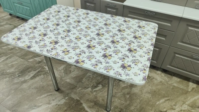 стол ломберный 800*600мм хром ноги (прованс цветы)