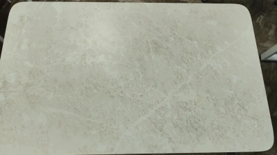 стол прямоугольный ЛДСП 1000*600 (опал светлый) хром ноги