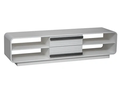 Тумба под телевизор А-10 белый/ ПВХ белое дерево / профиль: Masa Decor белый / профиль Masa Decor венге