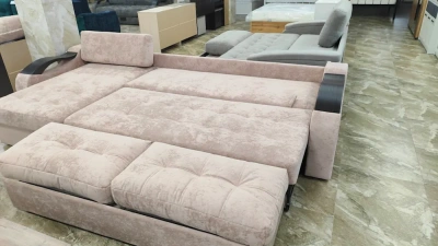 диван углой Остин-29 (4662) Соната 13 / 7 / НПБ 100 мм (256 шт/м2), Объём ящика: 500 л