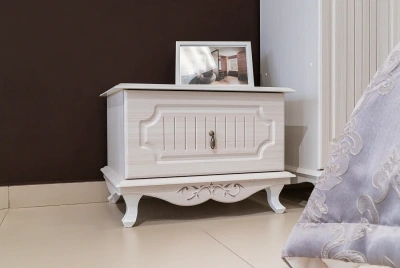 тумба прикроватная 06.70 Кантри (патина) Н (вудлайн кремовый / ПВХ сандал белый)