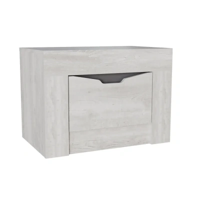 тумба прикроватная Ольга-5 бетон пайн светлый/бетон пайн светлый+антрацит