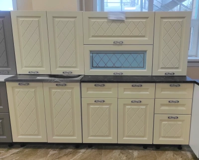 кухонный гарнитур Диана-4 2,0м прованс (87 86 410 41 81 84с) песочное дерево, ст. кунгур 400+800