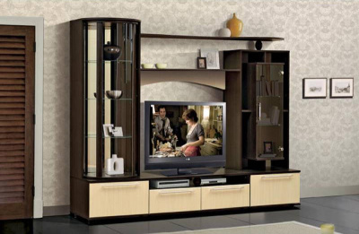 стенка Александра-16 МДФ венге/дуб млечный