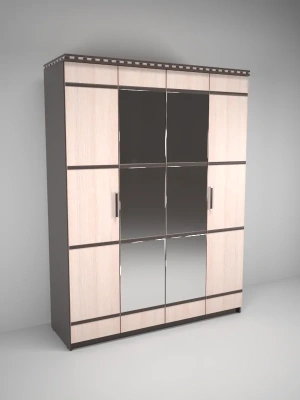 шкаф 4-створчатый Ольга-13 для белья и одежды венге/дуб млечный