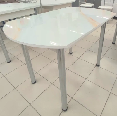 стол европейский раздвижной (стекло + фотопечать) хром ноги (ТМ-15)