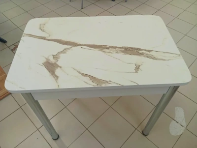 стол прямоугольный 900*600мм, 22мм хром ноги (калаката 3027 ТС)