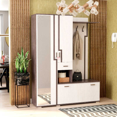 прихожая Саша-6 (левая) анкор темный/анкор светлый